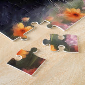 Puzzle Fleurs de chats noirs Jardin Chat 736 (Côté)