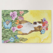 Puzzle Fleurs de chien Pitbull (Horizontal)