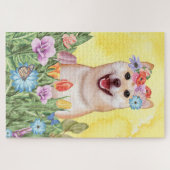 Puzzle Fleurs de Chien Shiba Inu (Horizontal)