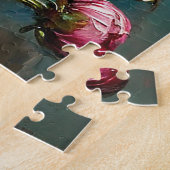 Puzzle Fleurs de chrysanthème rose vibrant (Côté)