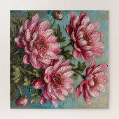 Puzzle Fleurs de chrysanthème rose vibrant (Horizontal)
