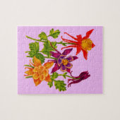 Puzzle fleurs de columbine (Horizontal)