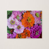 Puzzle Fleurs de dahlia orange et violet (Horizontal)