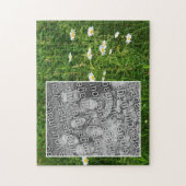 Puzzle Fleurs De Faisceau En Champ Ajouter Votre Photo (Vertical)