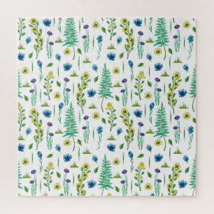 Puzzle Fleurs de foune Motif de la nature sans voile