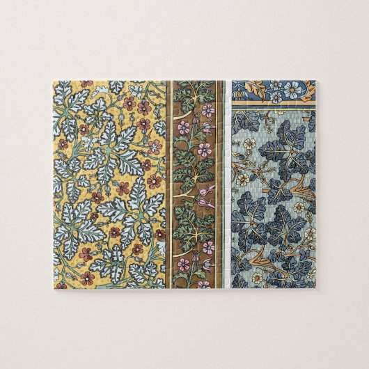 Puzzle Fleurs de Géranium Sauvage Art Nouveau Floral Vint (Horizontal)