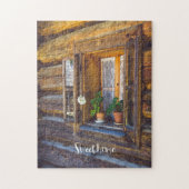 Puzzle Fleurs de géranium sur la fenêtre (Vertical)