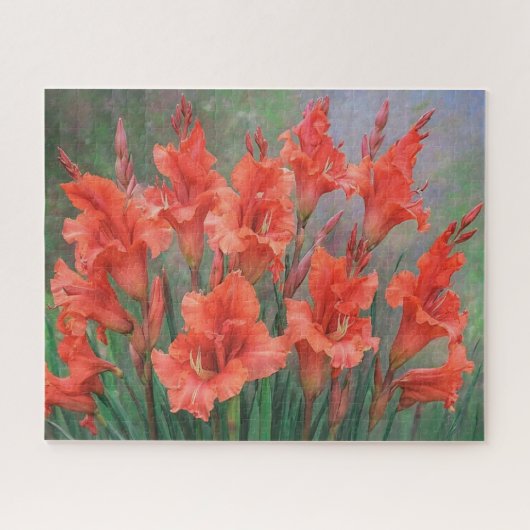 Puzzle Fleurs de Glaïeuls Rouges Image Florale (Horizontal)