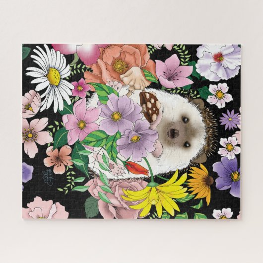 Puzzle Fleurs de hérisson mignonnes (Horizontal)