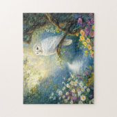 Puzzle Fleurs de hibou enchantées et forêt (Vertical)