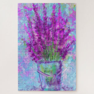 Puzzle Fleurs de lavande - Printemps - Peinture artistiqu