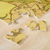 Puzzle Fleurs de lys Art nouveau d'Alphonse Mucha (Côté)