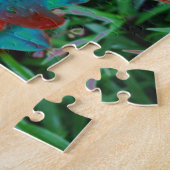 Puzzle Fleurs de lys bleus abstraits Art des gouttes de p (Côté)