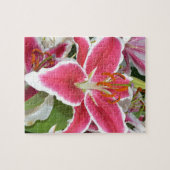 Puzzle Fleurs de lys stargazers roses (Horizontal)