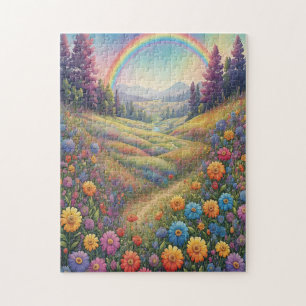 Puzzle Fleurs de Montagnes Arc-en-ciel