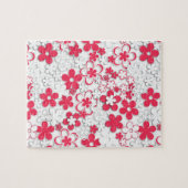 Puzzle Fleurs de papier rouge et blanc (Horizontal)