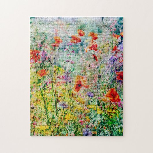 Puzzle Fleurs De Pavot Dans Le Paysage Naturel De Meadow (Vertical)