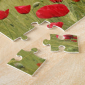 Puzzle Fleurs de pavot rouge nature (Côté)