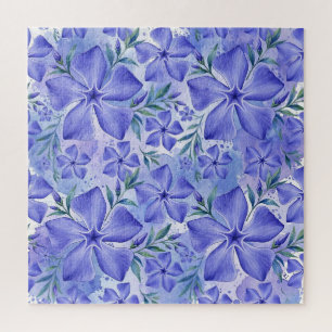 Puzzle Fleurs de Pervenche Bleu Violet Fleurs de Vinca