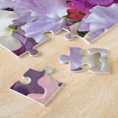 Puzzle Fleurs de pois doux roses, violettes et blanches e (Côté)