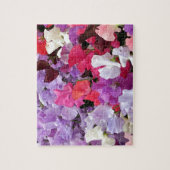 Puzzle Fleurs de pois doux roses, violettes et blanches e (Vertical)