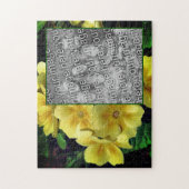 Puzzle Fleurs de Primrose Jaune Ajouter Votre Photo (Vertical)