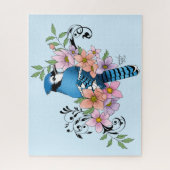 Puzzle Fleurs de printemps bleu Jay (Vertical)