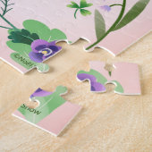 Puzzle Fleurs de printemps et lapins bondissants | (Côté)