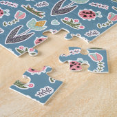 Puzzle Fleurs de printemps et Motif de coccinelle (Côté)