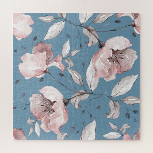 Puzzle Fleurs de printemps, feuille, design transparent (Horizontal)