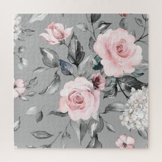 Puzzle Fleurs de printemps Feuille main tiré (Vertical)
