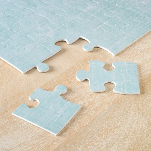 Puzzle Fleurs de prune sur Denim vieilli (Côté)