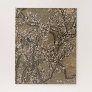 Puzzle Fleurs de prunes blanches et lune par Ito Jakuchu