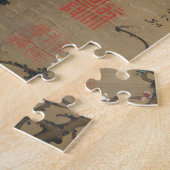 Puzzle Fleurs de prunes blanches et lune par Ito Jakuchu (Côté)