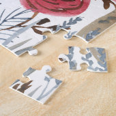 Puzzle Fleurs de ressort d'aquarelle, patte transparente (Côté)