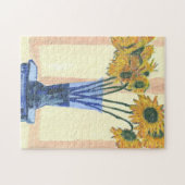 Puzzle Fleurs de soleil dans le Vase bleu, (Horizontal)