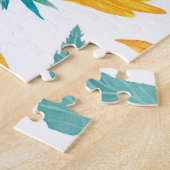 Puzzle Fleurs de soleil d'aquarelle : Impression botaniqu (Côté)