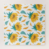 Puzzle Fleurs de soleil d'aquarelle : Impression botaniqu (Horizontal)