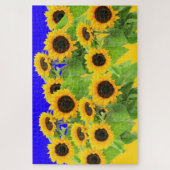 Puzzle Fleurs de soleil - drapeau ukrainien Paix Liberté  (Vertical)