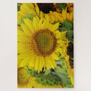 Puzzle Fleurs de soleil jaunes en été
