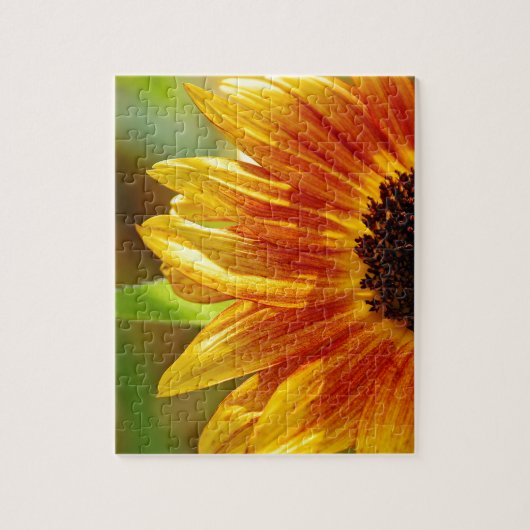 Puzzle Fleurs de tournesol orange et jaune (Vertical)