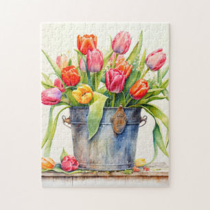 Puzzle Fleurs de tulipes fraîchement cueillies
