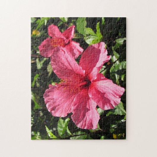 Puzzle - Fleurs d'Hibiscus rose (2) (Vertical)