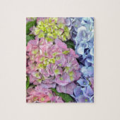 Puzzle Fleurs d'hydrangée colorées (Vertical)