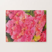 Puzzle Fleurs d'Hydrangée rose Floral Aquarelle Style Art (Horizontal)