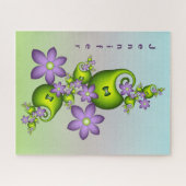 Puzzle Fleurs d'Imaginaire Lilac Formes vertes Nom fracta (Horizontal)
