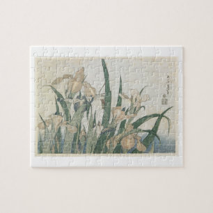 Puzzle Fleurs d'iris et sauterelle, c.1830-31