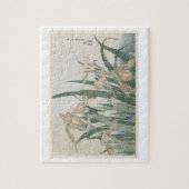 Puzzle Fleurs d'iris et sauterelle, c.1830-31 (Vertical)