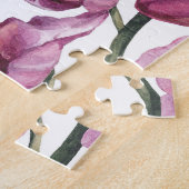 Puzzle Fleurs d'orchidées aquarelles, motif sans soudure. (Côté)