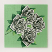 Puzzle fleurs d'origami en billets de cent dollars art mo (Horizontal)